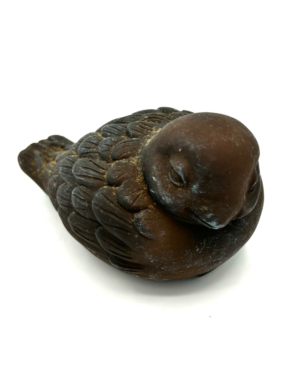 Hide A Key Holder Safe Outdoor Brown Resin Bird Garden Flower Bed Decoration